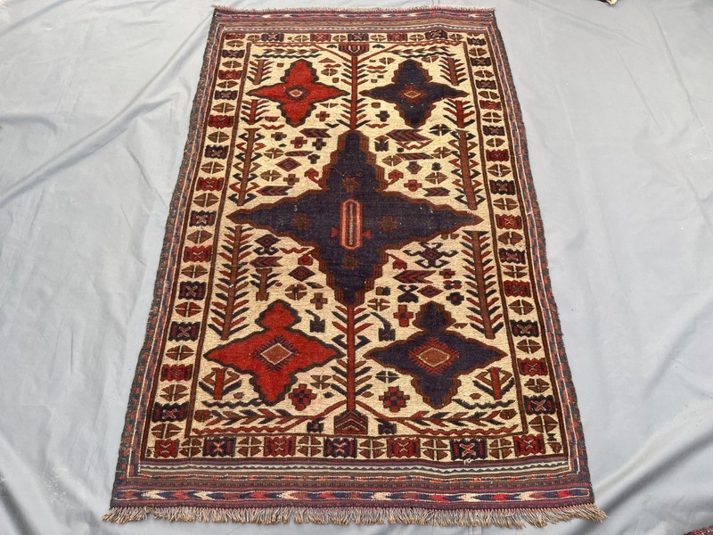 Afghan Vintage Berjesta Geometric Rug 4x6 Hand Knotted Turkmen Kilim Area Carpet gallery