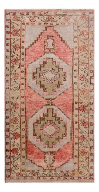 120x250 cm/ 3'11" x 8'2" Vintage Oushak Rug – 60+ yrs Old Handmade Wool Area Rug gallery