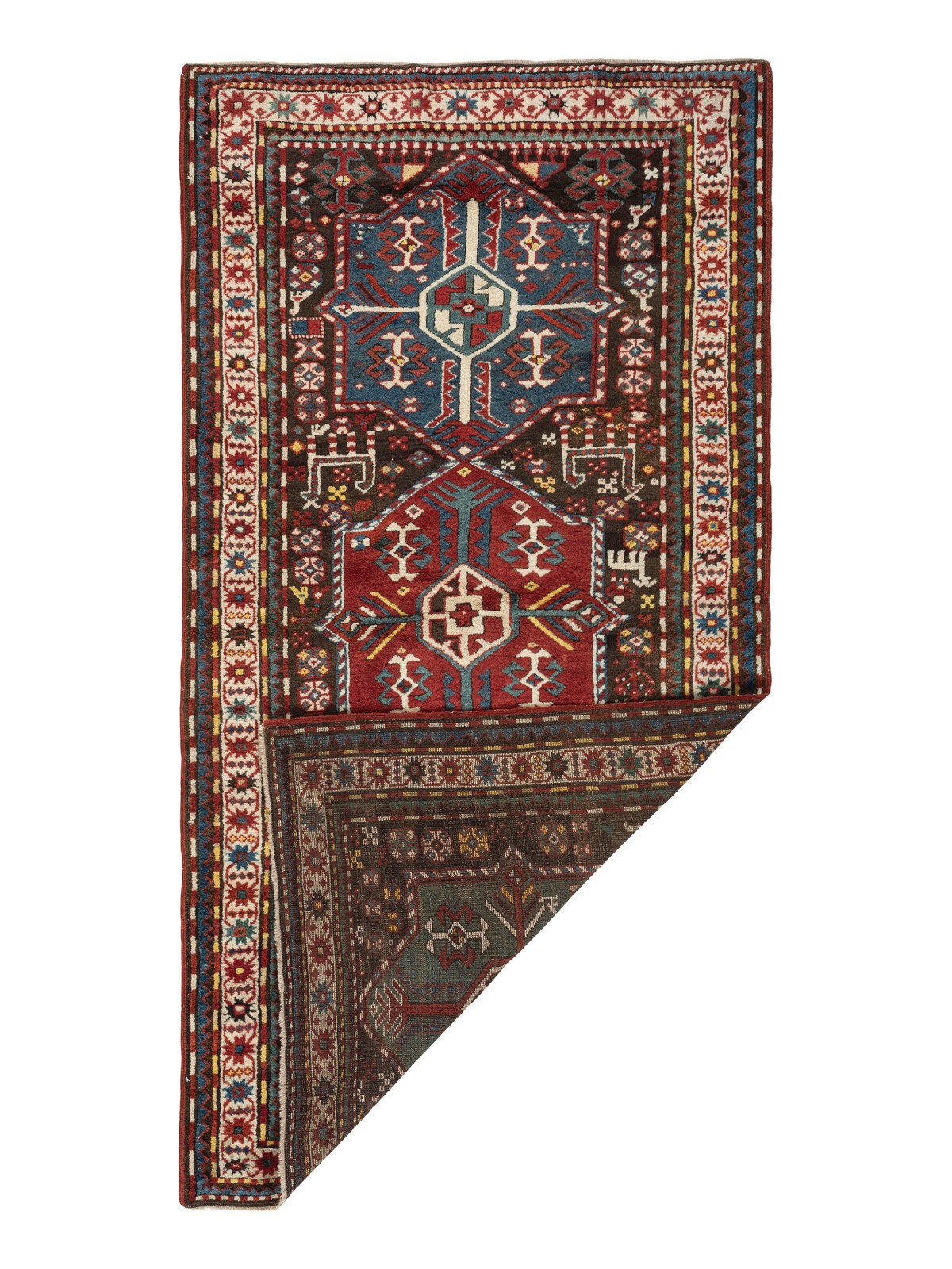 4x7.7 Ft Antique Karabagh Rug, South Caucasus, Late 19th Century gallery