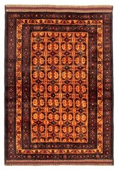 Vintage 4’4″ x 6’9″ Traditional Hand Knotted Vegetable Dye Wool Area Rug