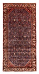 Vintage Hand-Knotted Carpet 5’1″ x 10’0″ Traditional Oriental Wool Area Rug
