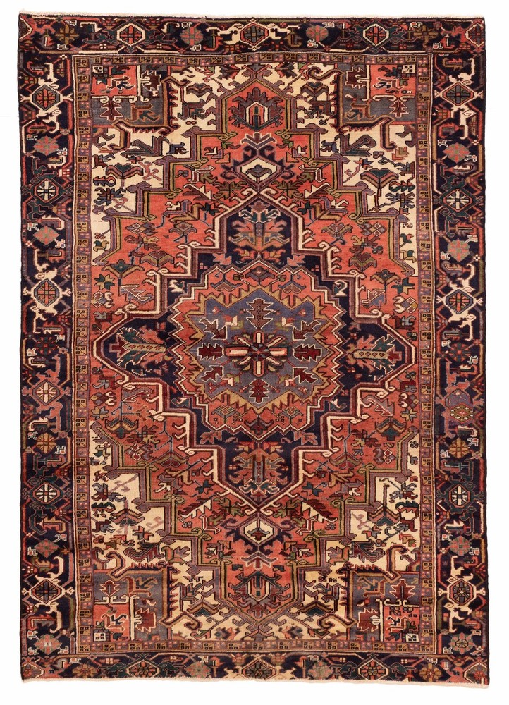 Traditional Vintage Hand-Knotted Area Rug 6'2" x 8'9" Oriental Wool Carpet