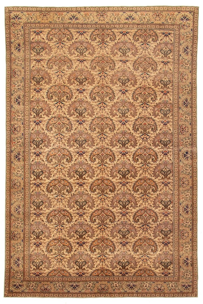 Vintage Hand-Knotted Carpet 6'4" x 9'5" Traditional Oriental Wool Area Rug
