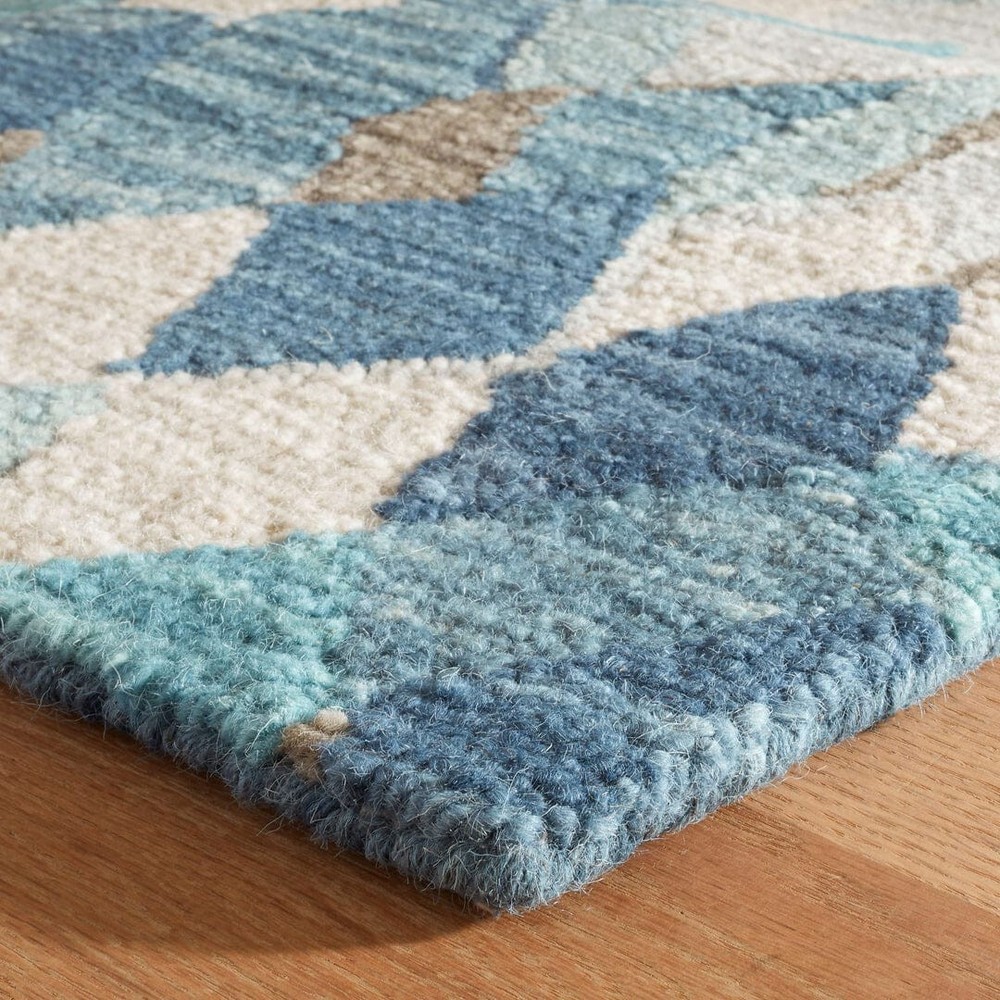 Hand Tufted Rug, Wool Area Rug, Modern Hand-Tufted Carpet, Colorful Area Rug