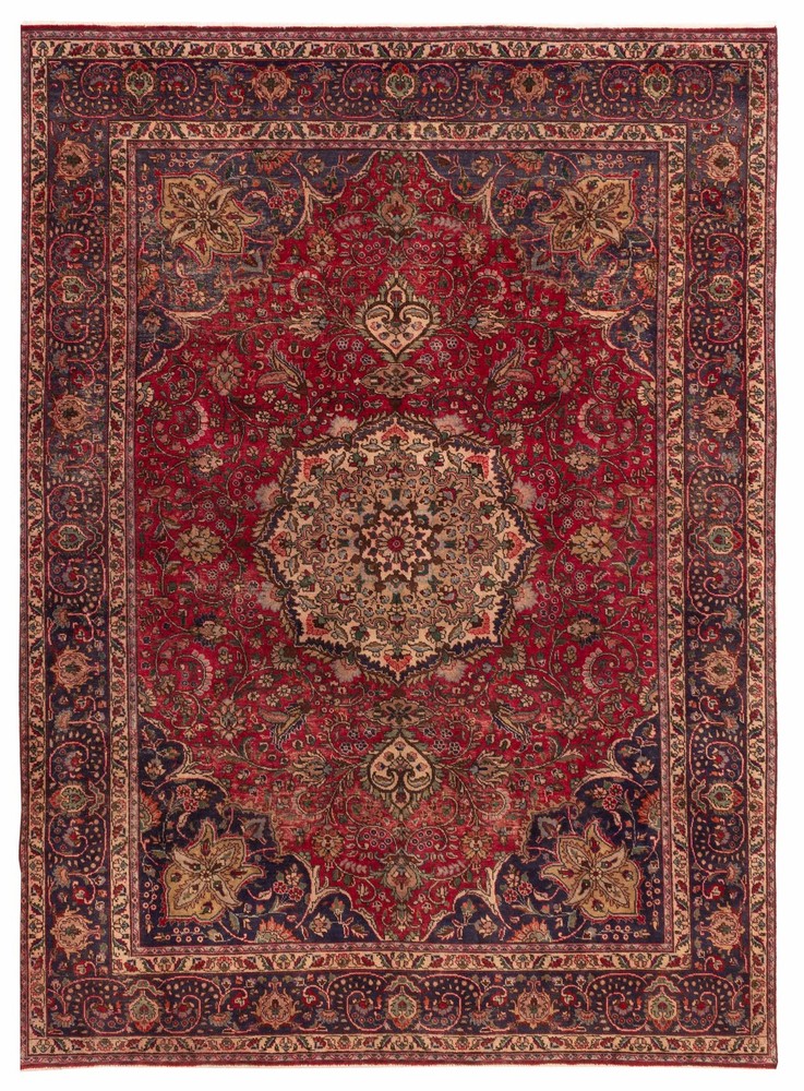 Traditional Vintage Hand-Knotted Area Rug 8'2" x 10'11" Oriental Wool Carpet