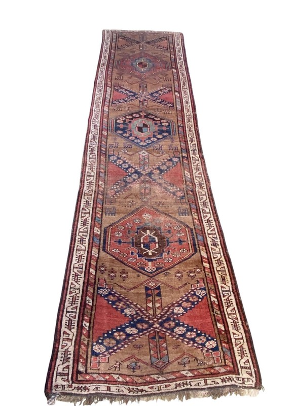#520 Vintage Tribal Kurdish Runner Rug | 3'16x 11.12 ft gallery