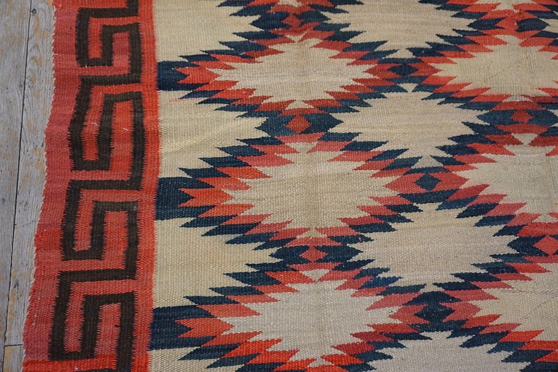 4'x6' Bold Tribal Geometric Flatweave Antique Native American Navajo Rug gallery