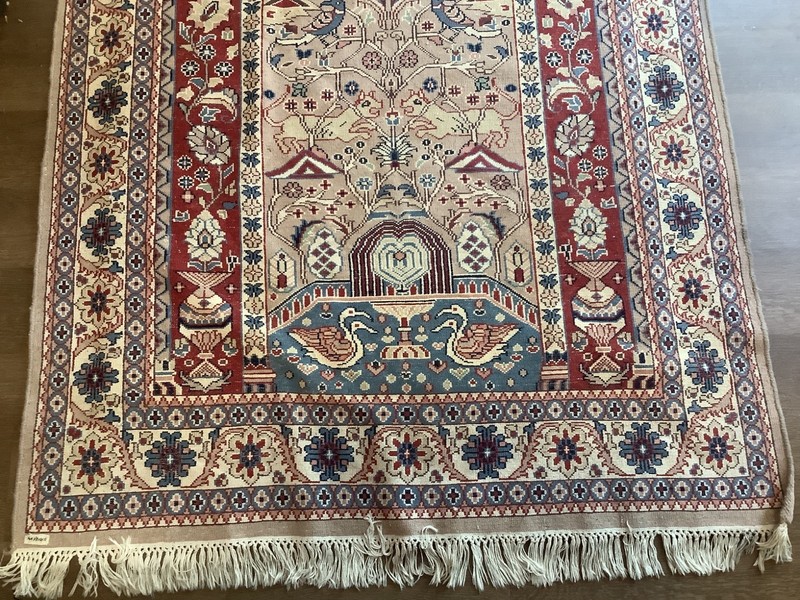 4'1"x6'1" Collector Antique Extra Fine Hand-Knotted 100% Wool Rug. gallery