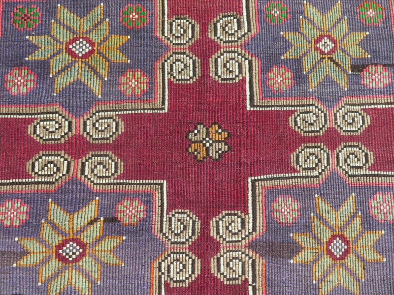 Turkish Mut Nomad Area Rugs Handmade Wool Kilim 74"X118" Boho Rug Kelim Carpet gallery