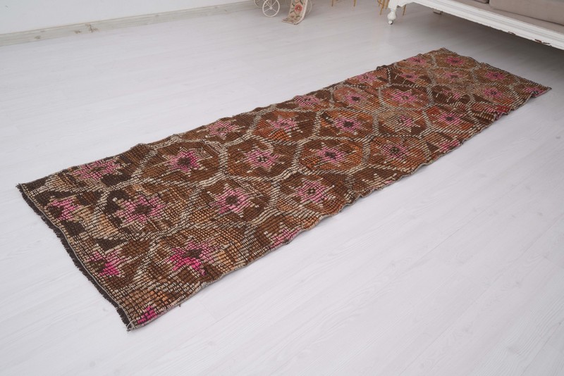2x9 Turkish Kilim Runner Rug Neutral Vintage Carpet Traditional Handmade Rug 169 gallery