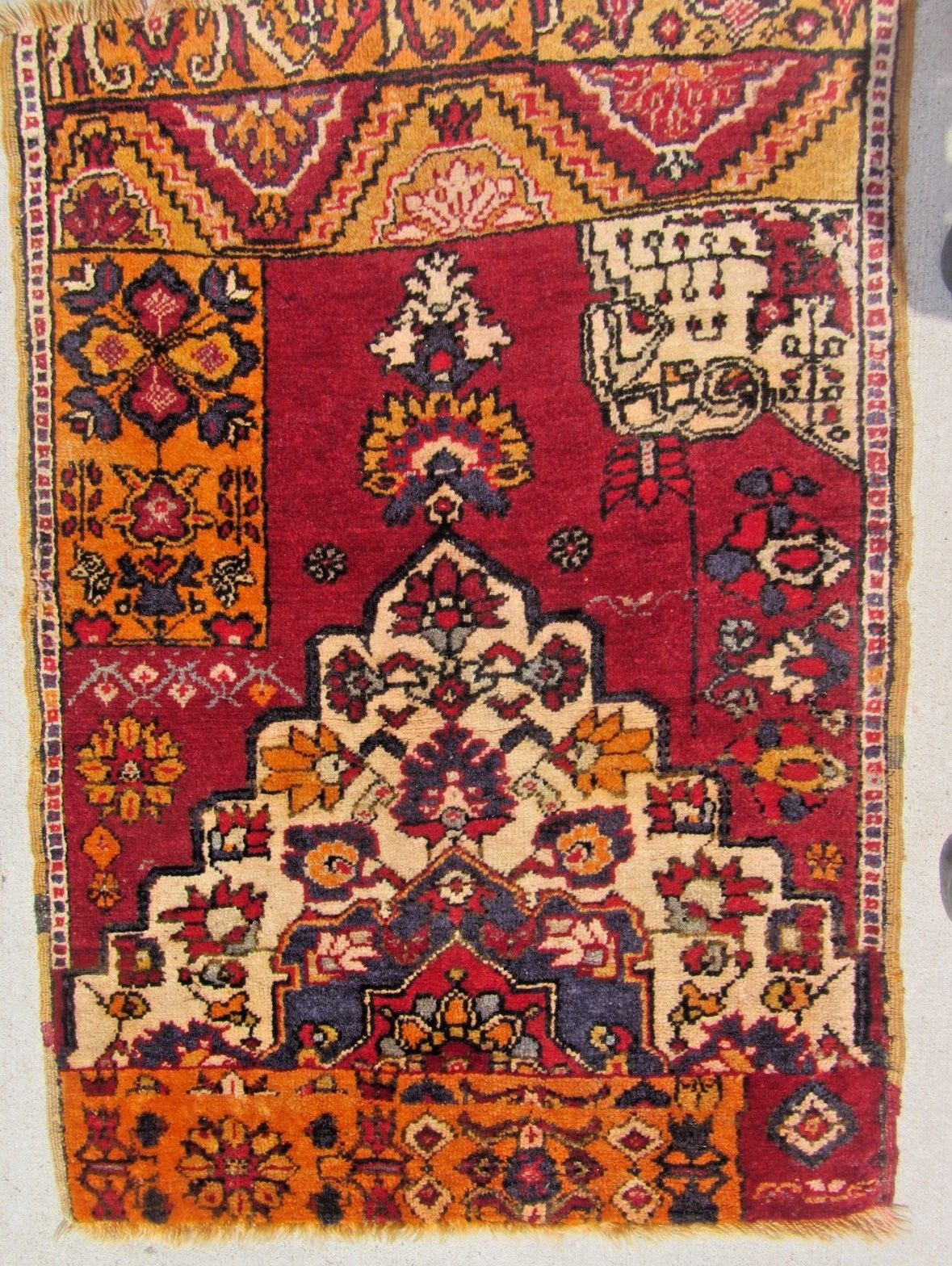 Rare Sampler Rug Vaghireh Semi-Antique Turkish Anatolia Bidjar Soft Wool 30 x 42 gallery