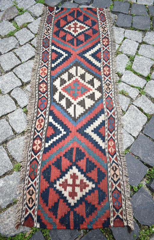 Fabulous Antique Shahsevan Mafrash Penel Rug 44'' x 14'' Colletors Item Wall Rug gallery