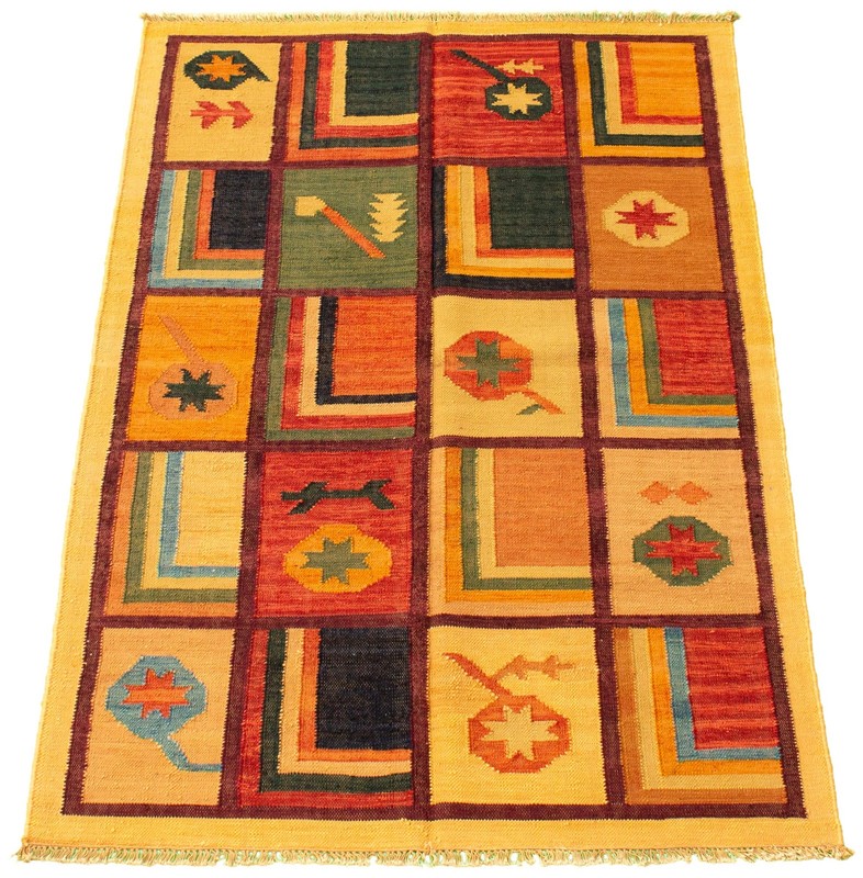 Vintage Hand Woven Area Rug 4'1" x 6'0" Traditional Wool Oriental Carpet gallery