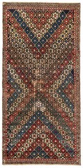 Vintage Traditional Hand-Knotted Area Rug 3’7″ x 7’9″ Oriental Wool Carpet