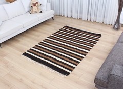 Blanket Siirt Blanket Turkish 4.23′ x 6.27′ Vintage Fast Shipment 11338