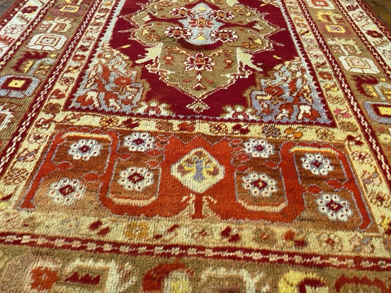 Antique 1900-1939s Exclusive Turkish Wool Pile Carpet 3’6”x5’6” gallery
