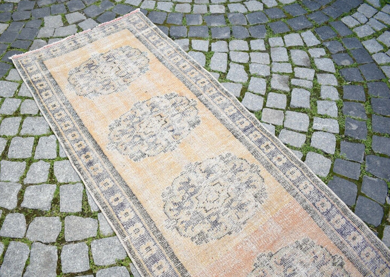 Vintage Runner Rug 30'' x 132'' Turkish Hand Knotted Rug Hallway Oushak Area Rug gallery