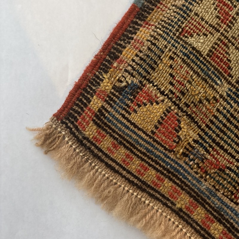 Hand-Knotted Caucasian Kazak Tribal Rug Karabagh Region 1920's Wool 89x57 w/COA gallery