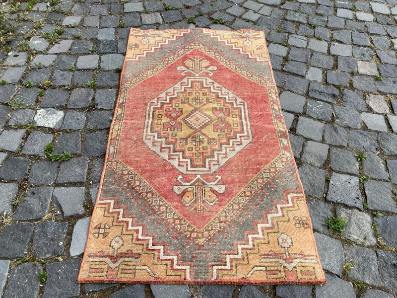 Area rug, Turkish rug, Vintage rug, Handmade rug, Wool rug Carpet 2,2 x 4,1 ft gallery