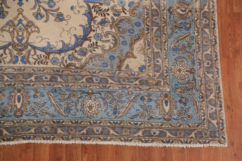 Vintage Floral Handmade Wool Tebriz Traditional Area Rug 8x11 Room Size Carpet gallery