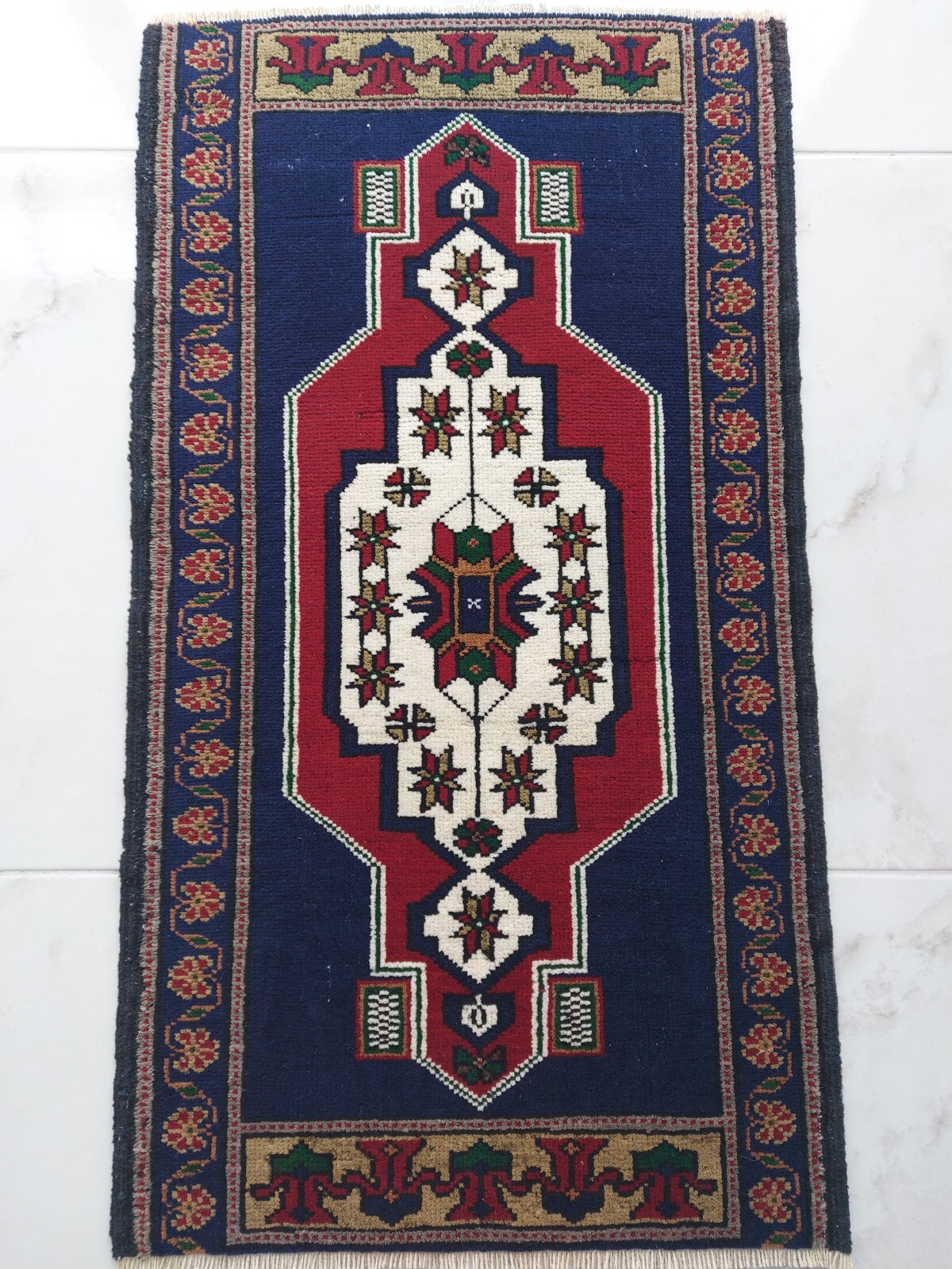 Medium Kitchen Antique Rug, 2x4 Art Deco Home Decor Carpet Rug, Hand Knotted Rug gallery