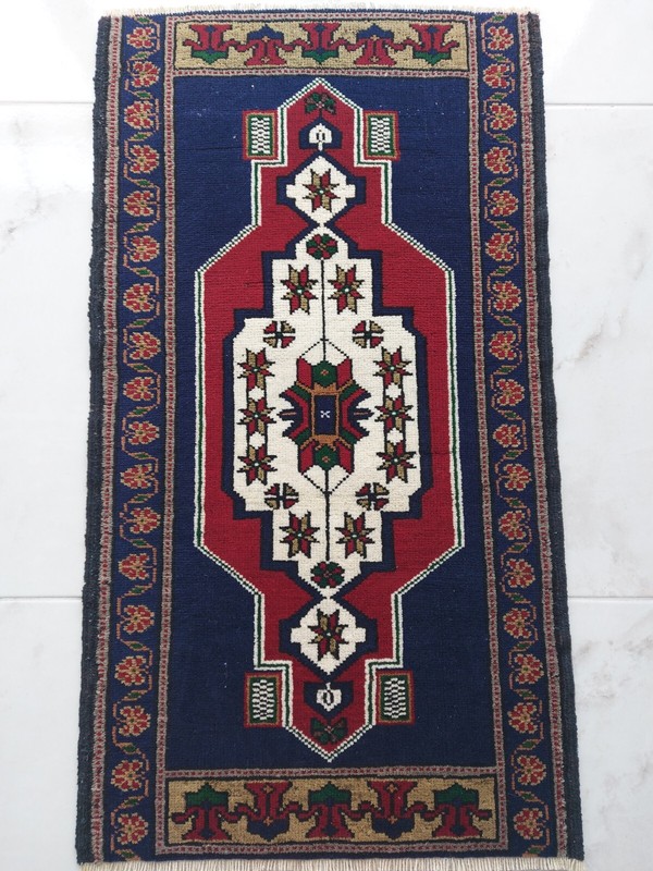 Medium Kitchen Antique Rug, 2x4 Art Deco Home Decor Carpet Rug, Hand Knotted Rug gallery