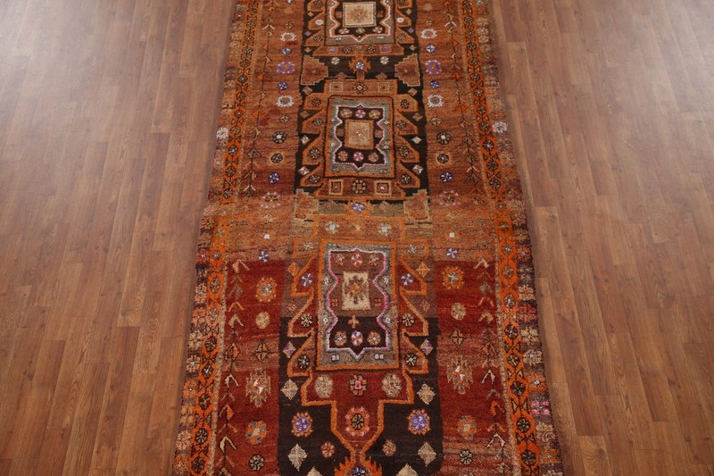 Semi-antique Geometric Lori 12 ft. Runner Rug Hand-knotted Wool 4x12 gallery
