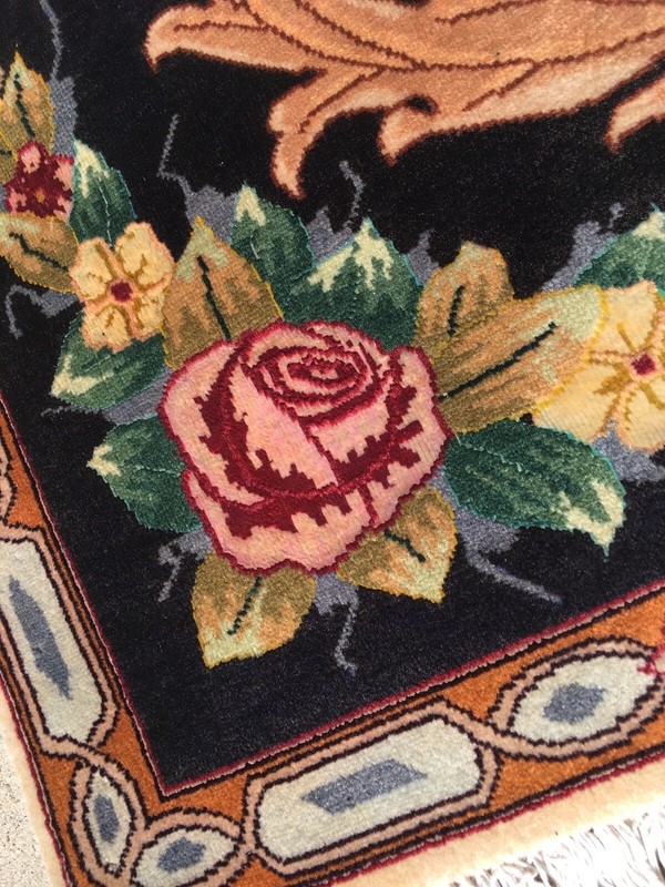 TA'BRIZ ( JAWHAR ) " PAIR " SILK on WOOL Circa : 1980 Size : 3' 4" x 4' 9" gallery