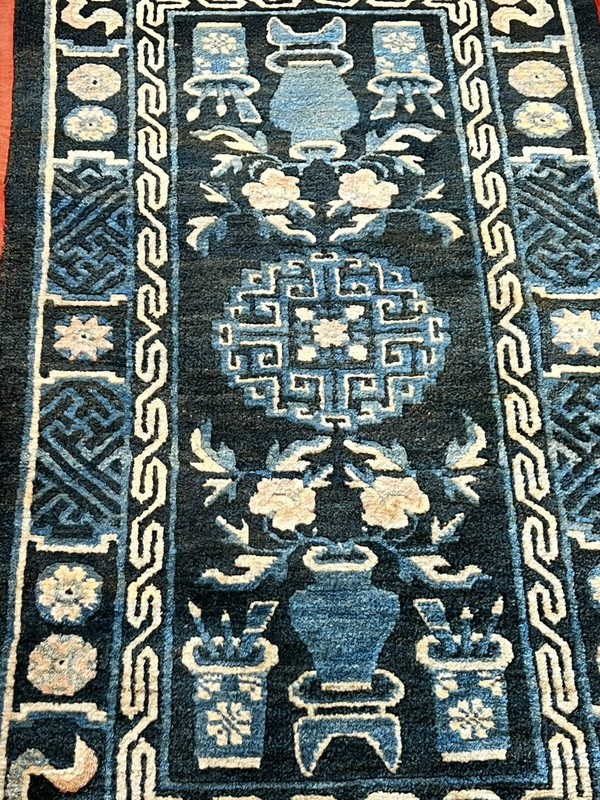 Late 19 Century Antique Vintage Tibetan Rug In Very Good Condition gallery