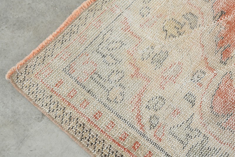 5x9 area rug, handmade vintage turkish rug, faded oversize oushak rug,16 gallery