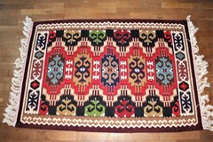 vintage wool floor or wall carpet Handwoven Ethnic carpet rug