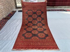 3’10×7’5 Low Pile Distressed Turkmen Patnos Gull Rug Faded Vintage Kitchen Rug