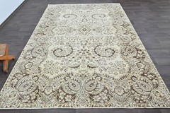 Oushak Turkish Vintage Rug 7×10 Kilim Rug Anatolian Handmade Boho Decor BEIGE