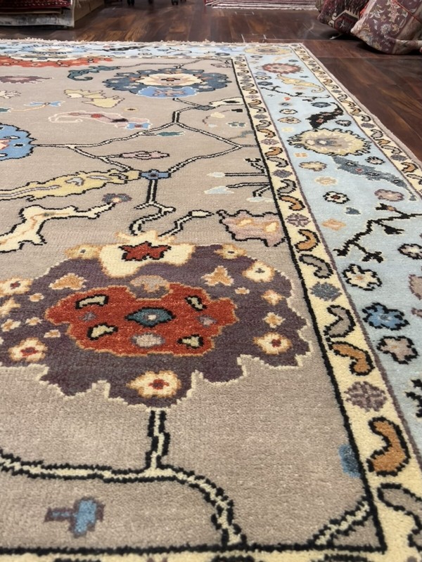 Genuine Hand Knotted Turkish Oushak Heriz Geometric Area Rug Carpet 8x10 ft,#67 gallery