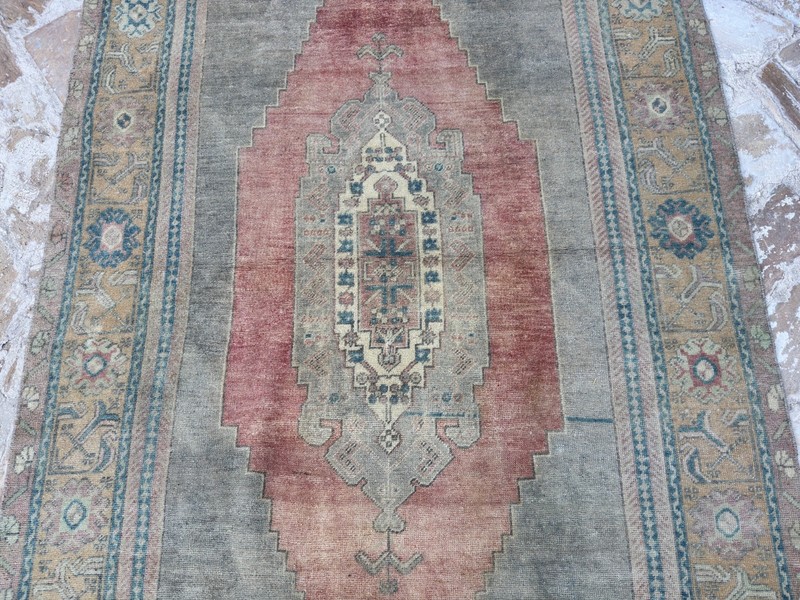 Red Vintage Handmade Carpet 4'6" x 8'10" Wool Oriental Traditional Rug gallery