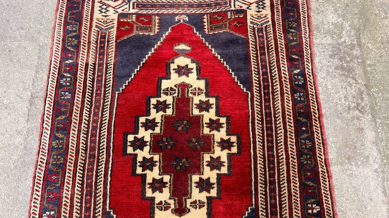 3'2'' X 5'2'' Vintage Carpet Natural Village Rug Handmade Rug.SKU:T1736 gallery