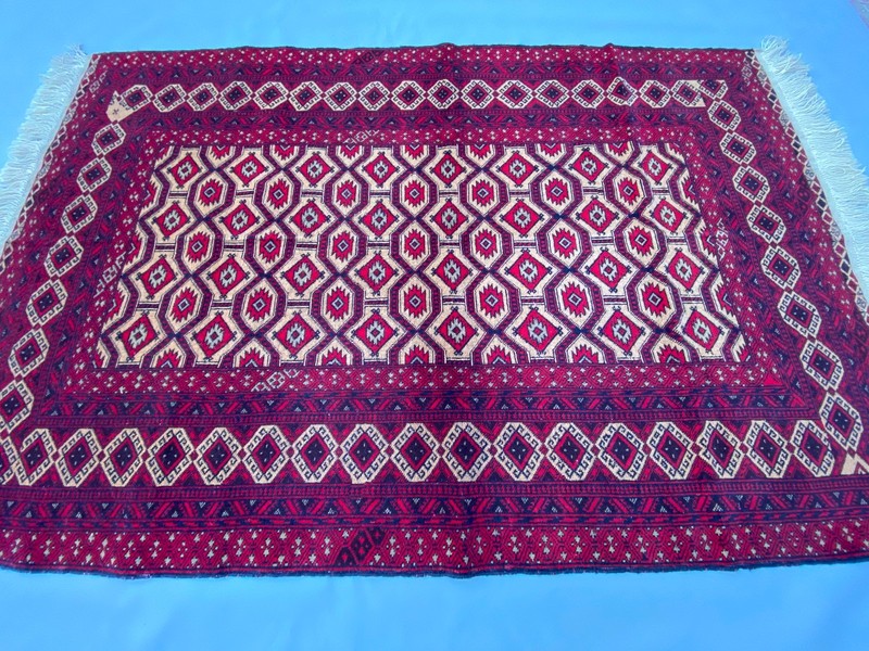 4x6 Vintage Hand Knotted Area Rug Traditional Oriental Red Wool Carpet gallery