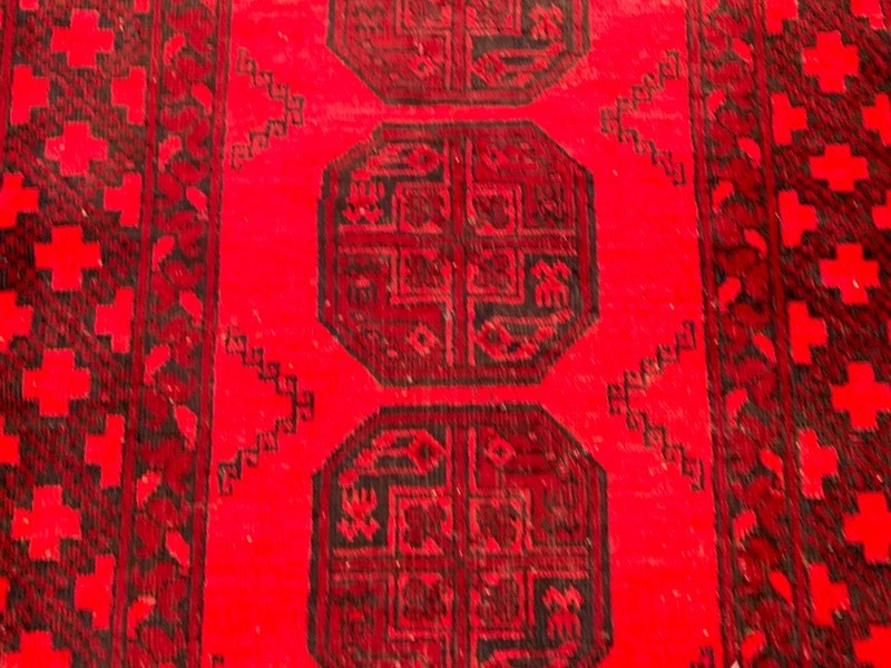 Vintage Turkoman Felpa Runner: Hand Knotted Wool Hallway Rug 3x10 ft gallery