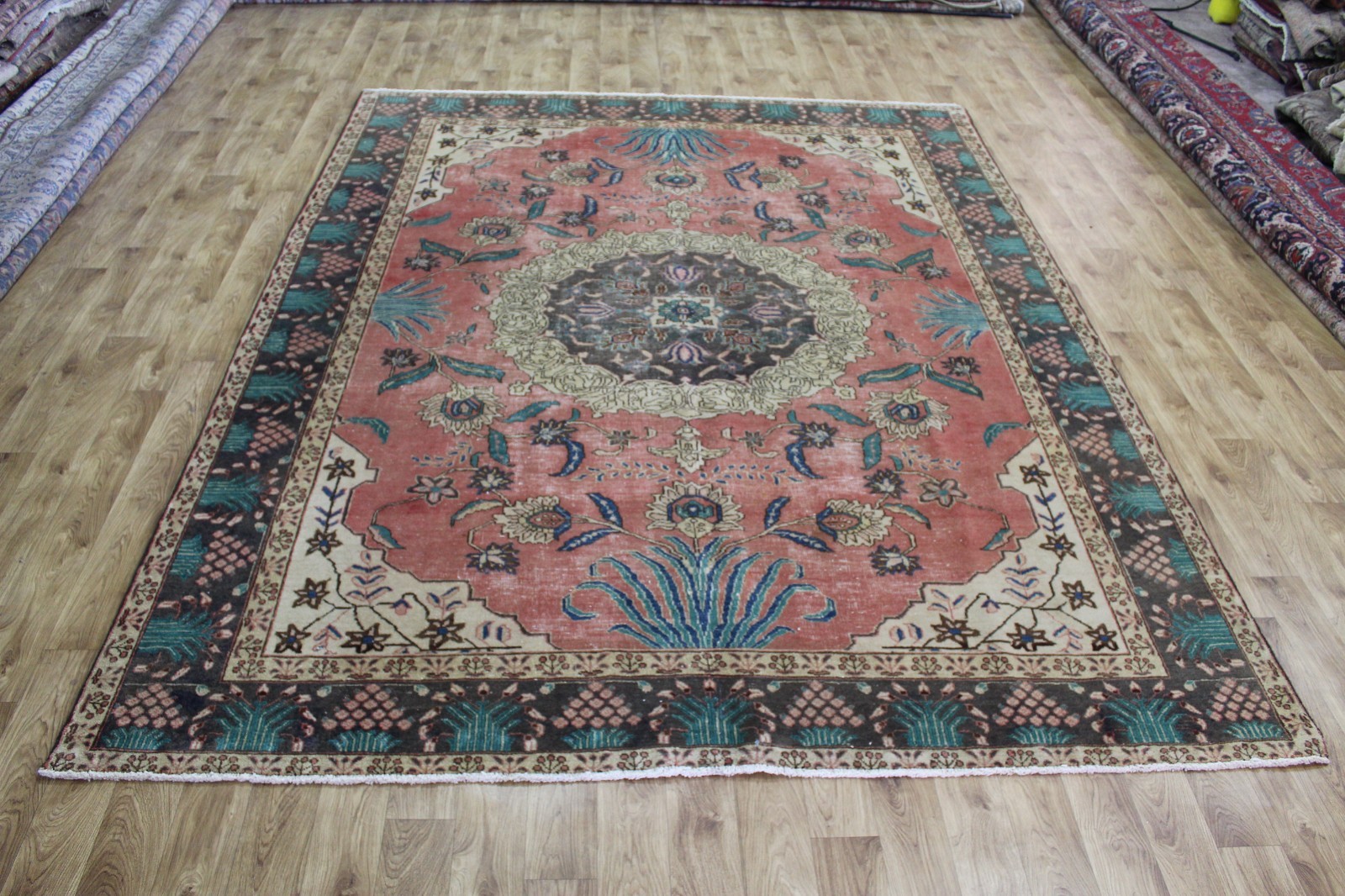 Antique Oriental Khoy Carpet 315 x 245 cm Hand Knotted Wool Rug Floral C1910. gallery