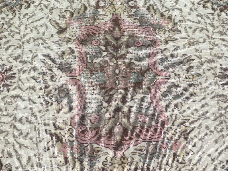 Vintage Anatolia Carpet, Distressed Wool Rug, Handmade Large Floor Rugs 69"x111" gallery