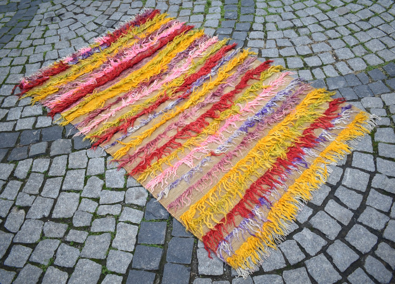 Turkish Tulu Rug 43'' x 71'' Vintage Angora Mohair Tulu Rug Home Decor Area Rug gallery