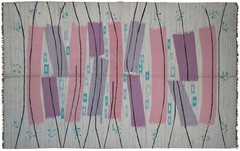6×10 Vintage Scandinavian Tapestry Art Nouveau Rug Abstract 198cm x 320cm