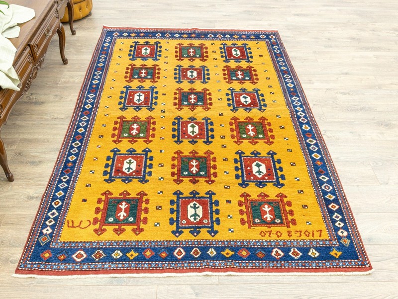 Hand-Knotted 5.3x7.10 ft Turkish Oushak Area Rug,Antique Style Natural Color Rug gallery