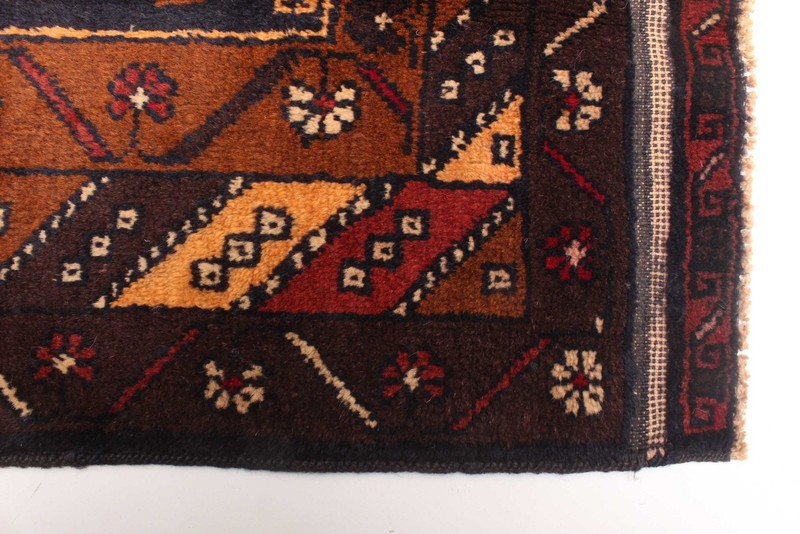 Vintage 3'11" x 6'9" Traditional Hand Knotted Vegetable Dye Wool Area Rug gallery