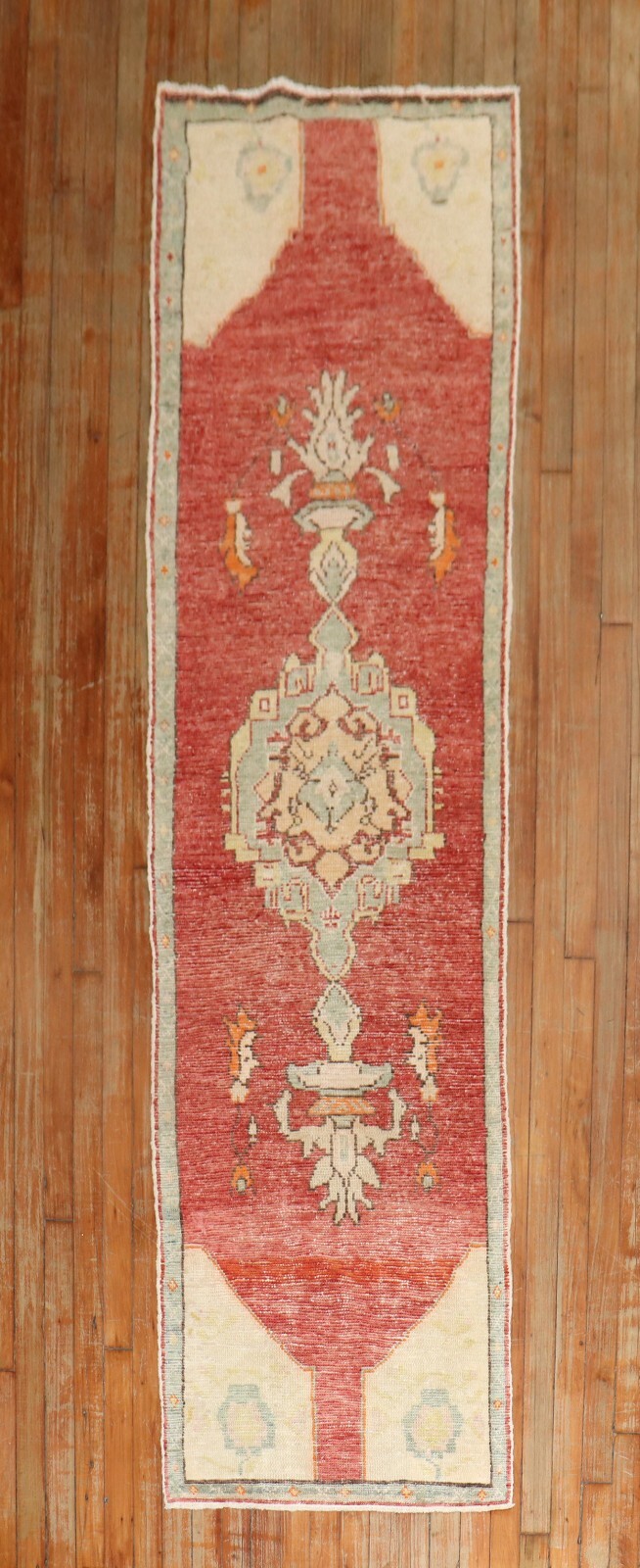 Vintage Turkish Oushak Ushak Rug Runner Size 2'3''x8'11'' gallery