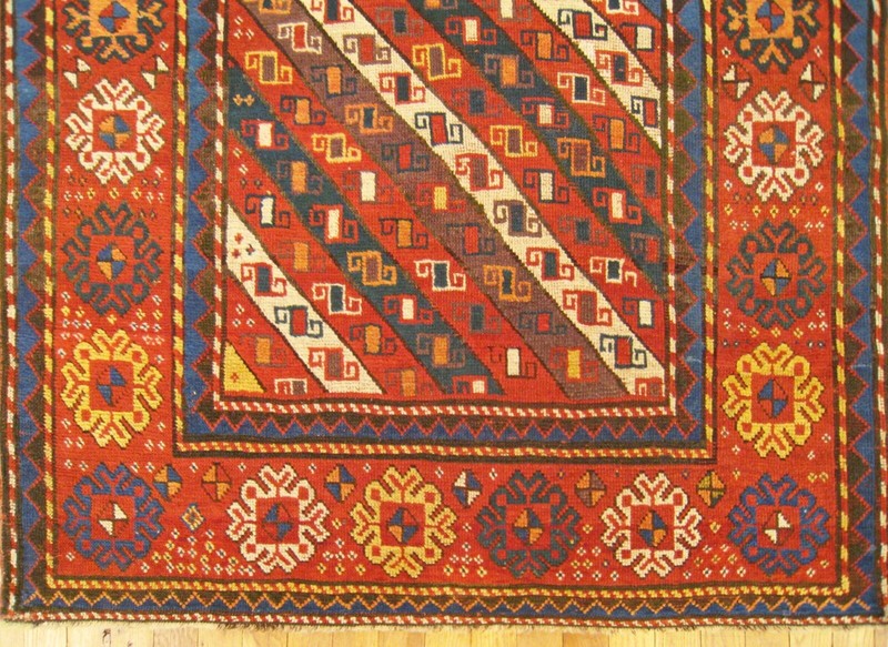 Antique Hand-Knotted Caucasian Gendje Oriental Rug gallery