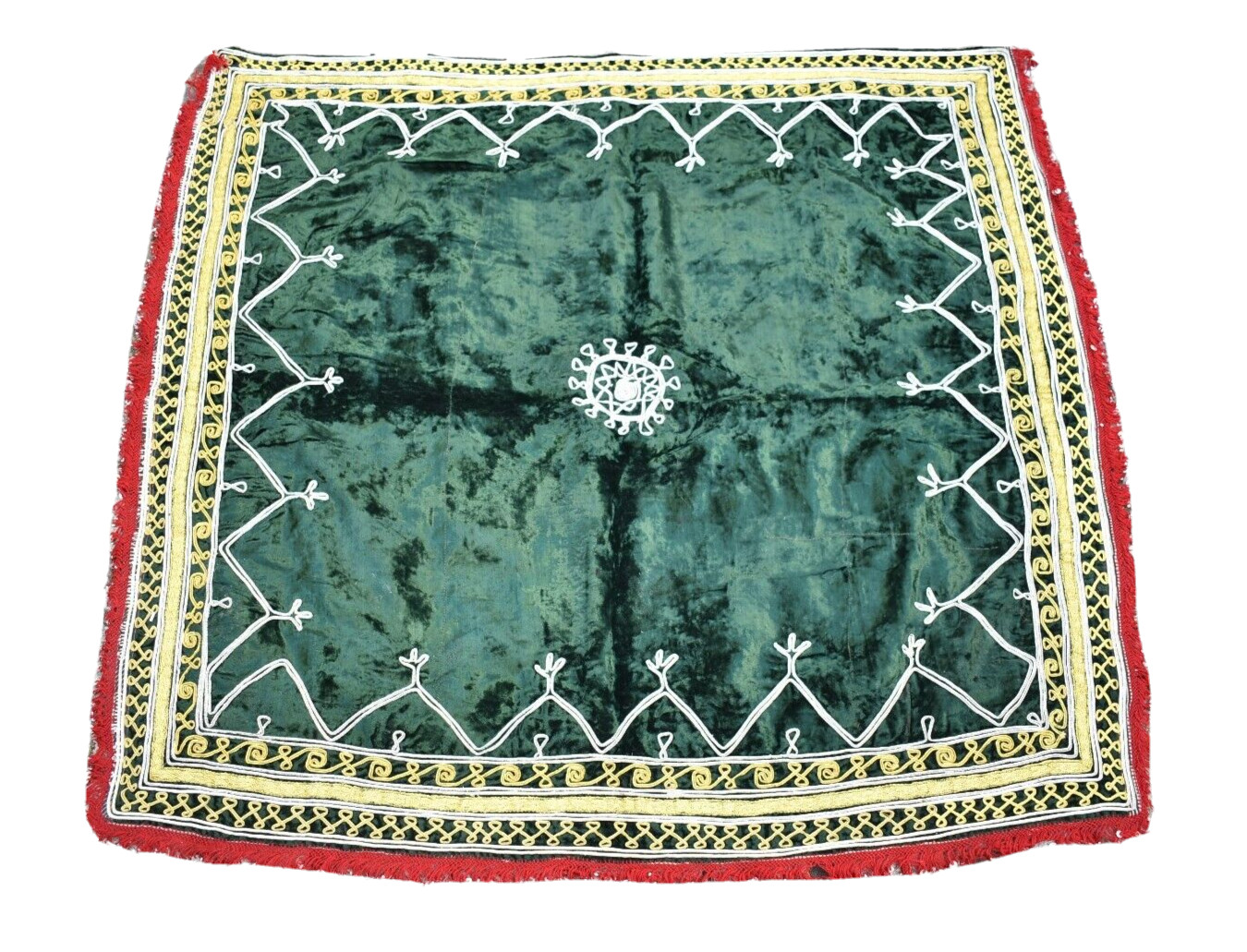 Velvet Table Cover Rug 37'' x 39'' Turkoman Sofa Cover Table Cover Velvet Rug gallery
