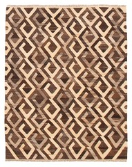 Vintage Hand Woven Area Rug 5’1″ x 6’6″ Traditional Wool Oriental Carpet
