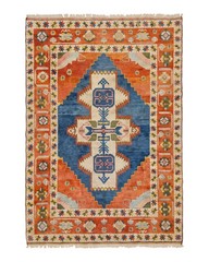 Turkish Rug 8×11, Geometric Medallion, Colorful, Star Border