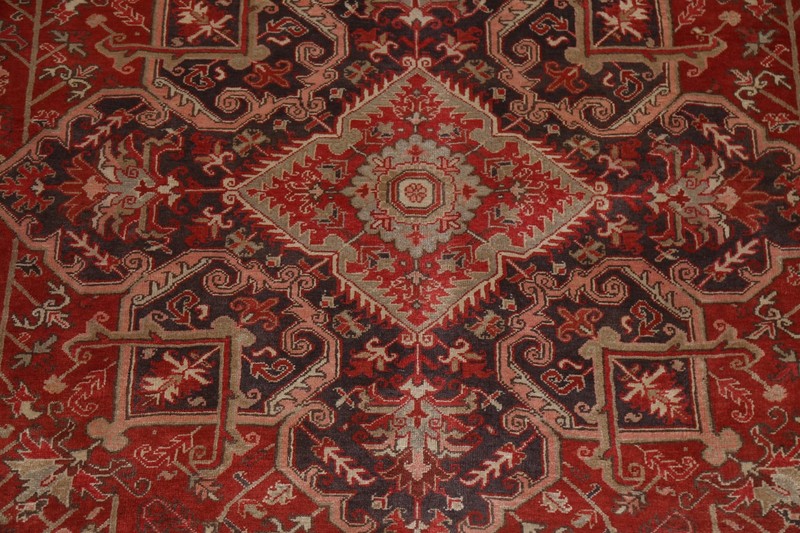 Vegetable Dye Traditional Red Area Rug 9x11 Ft Hand-Knotted Oriental Wool Carpet gallery